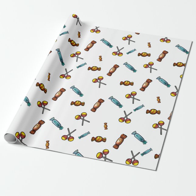 Pastel Candies Geschenkpapier (Ungerollt)