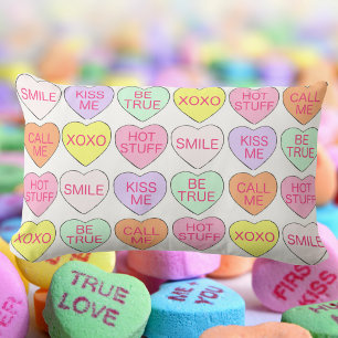 Pastel Candy Hearts Liebe Valentinstag Dekoration Lendenkissen