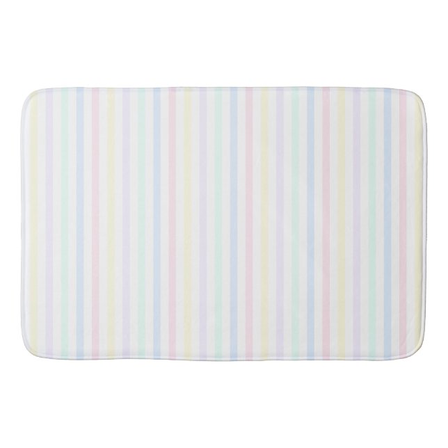 Pastel Candy Stripe Badematte (Vorderseite)