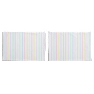 Pastel Candy Stripe Nostalgic der 1970er Jahre Kissenbezug