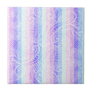Pastel Candy Wirbel Streifenfantasiemuster Fliese