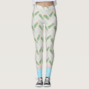 Pastel Casablabca Leggings - Retro Modernes Muster