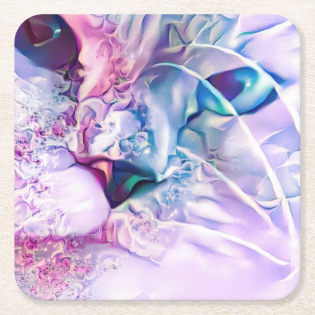 Pastel Cat Dreamscape Rechteckiger Pappuntersetzer (Vorderseite)