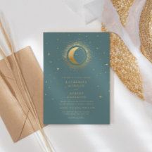 Pastel Celestial Gold Moon Wedding