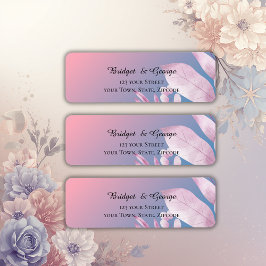 pastel cerry mariage retour Adresse Étiquette