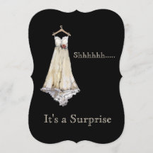 Pastel Chalk Wedding Dress Bridal Shower Surprise