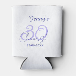 Pastel cheers 30th birthday purple elegant name da dosenkühler