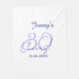 Pastel cheers 30th birthday purple elegant name da fleecedecke