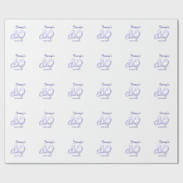 Pastel cheers 30th birthday purple elegant name da geschenkpapier