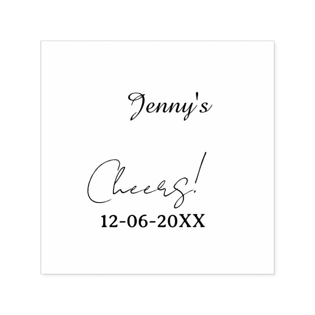 Pastel cheers 30th birthday purple elegant name da permastempel (Design)
