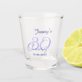 Pastel cheers 30th birthday purple elegant name da schnapsglas