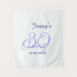 Pastel cheers 30th birthday purple elegant name da wandteppich