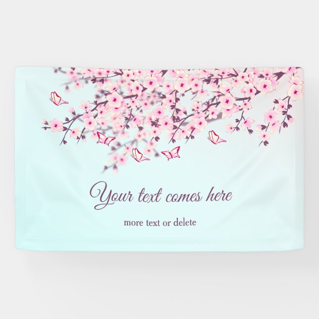 Pastel Cherry Blüten Banner (Horizontal)