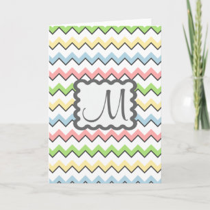 Pastel Chevron avec Monogram de Shirley Taylor