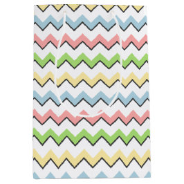 Pastel Chevron-Drop Shadow by Shirley Taylor Mittlere Geschenktüte