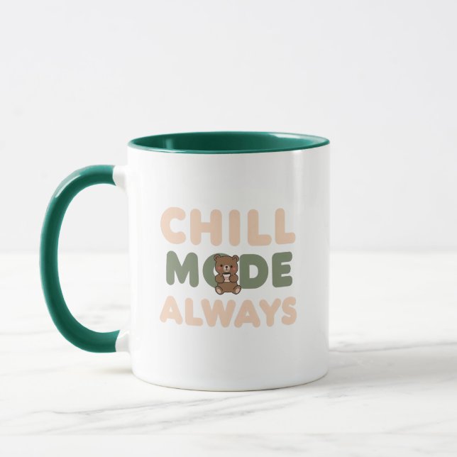 Pastel "Chill Mode Immer" Zitat Tasse (Links)