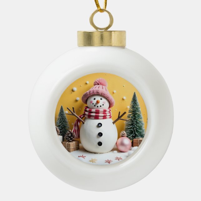 Pastel Christmas - Ceramic Ornament  (Vorderseite)
