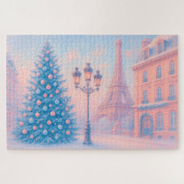 Pastel Christmas in Paris (Horizontal)
