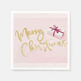 Pastel Christmas Napkins – Cocktail Napkin Set Serviette