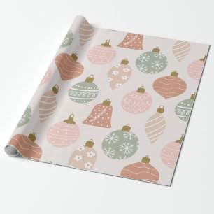 Pastel Christmas Ornament Pattern Geschenkpapier