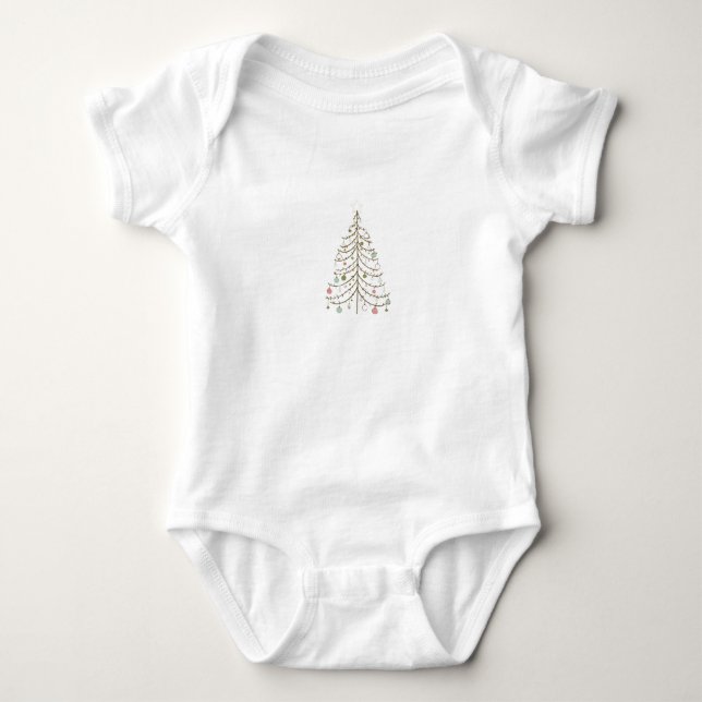 Pastel Christmas Tree Baby Tee T-Shirt (Vorderseite)
