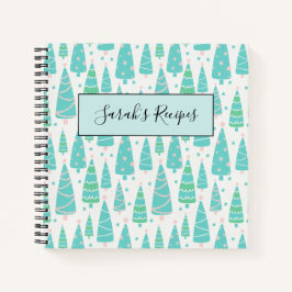 Pastel Christmas Tree Forest Notizbuch