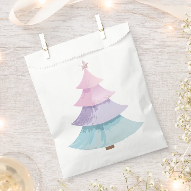 Pastel Christmas Tree Geschenktütchen (Ausgeschnitten)