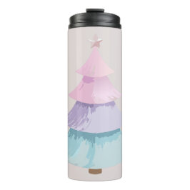 Pastel Christmas Tree Thermosbecher