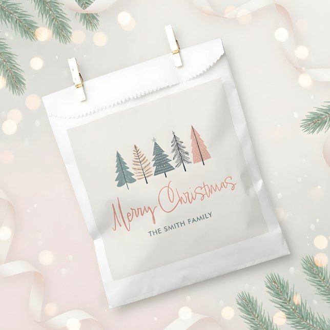 Pastel Christmas Trees Holiday Favor Bags Geschenktütchen (Von Creator hochgeladen)