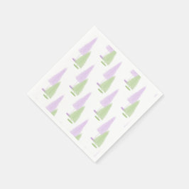 Pastel Christmas Trees Napkin Serviette