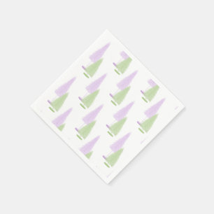Pastel Christmas Trees Napkin Serviette