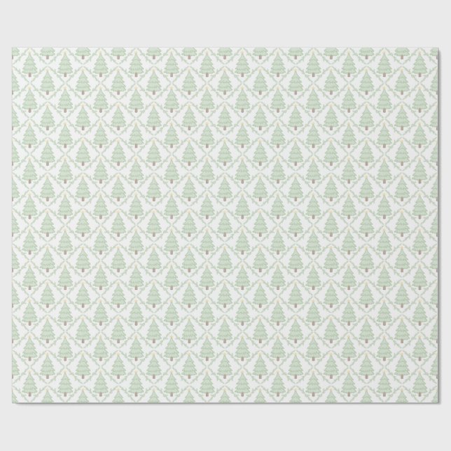 🎄 Pastel Christmas Wonderland Wrapping Paper 🎁 Geschenkpapier (Flach)