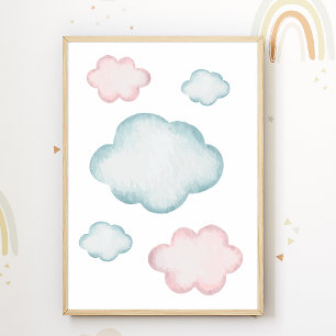 Pastel Cloud Kinderzimmer Poster Kids Room Decke