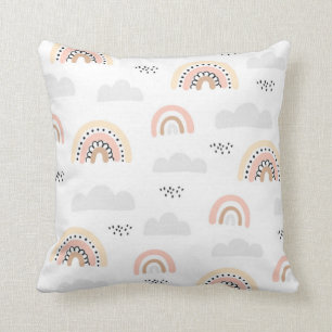Pastel Clouds & Boho Rainbows Cushion Kissen