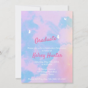 Pastel Clouds Graduation Lover Era Invitation