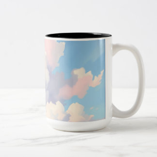 Pastel Clouds Impression Zweifarbige Tasse