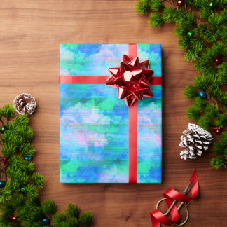 Pastel Cloudy Blues Wrapping Paper Geschenkpapier