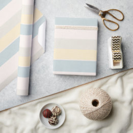 Pastel Coastal Stripe Boutique Gift Wrap Geschenkpapier