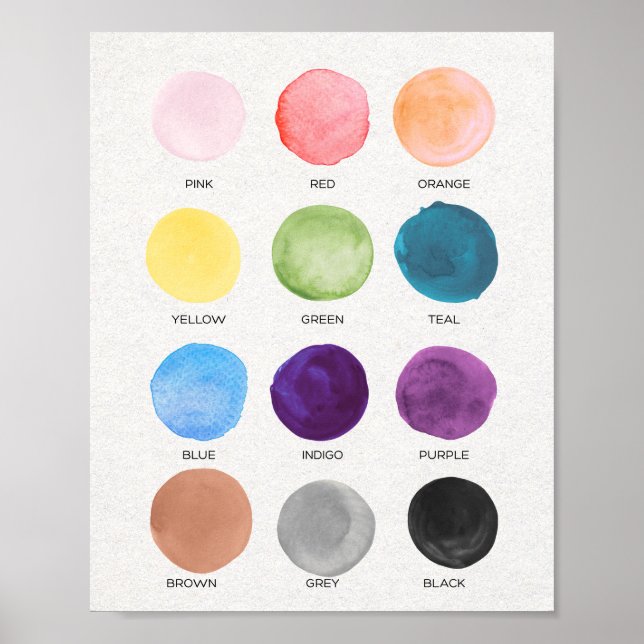Pastel Color Educational Preschool Poster (Vorne)