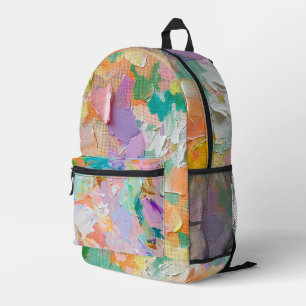 PASTEL COLORED TORN PAPIER SEHEN ABSTRAKT AUS BEDRUCKTER RUCKSACK