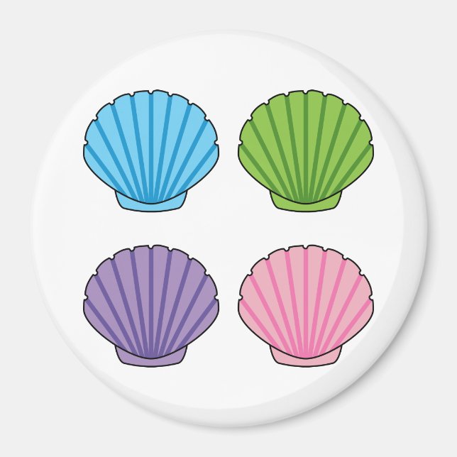 Pastel Colorful Seashell Pack Magnet (Vorne)
