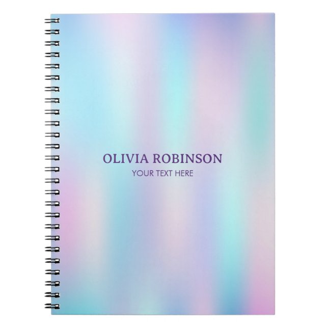 Pastel Colors Abstract Iridescent Background Notizblock (Vorderseite)