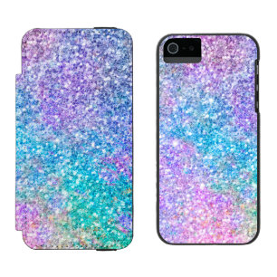 Pastel Colors Glitzer Pattern Incipio Watson™ iPhone 5 Geldbörsen Hülle