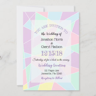 Pastel Colors Hochzeitseinladungen Einladung