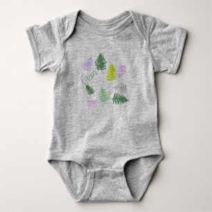 Pastel Colors Lucky Fern Baby Strampler