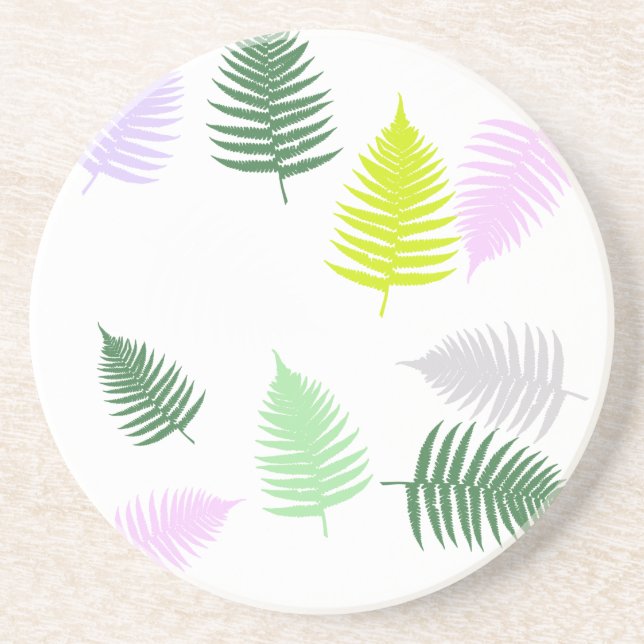 Pastel Colors Lucky Fern Getränkeuntersetzer (Vorne)