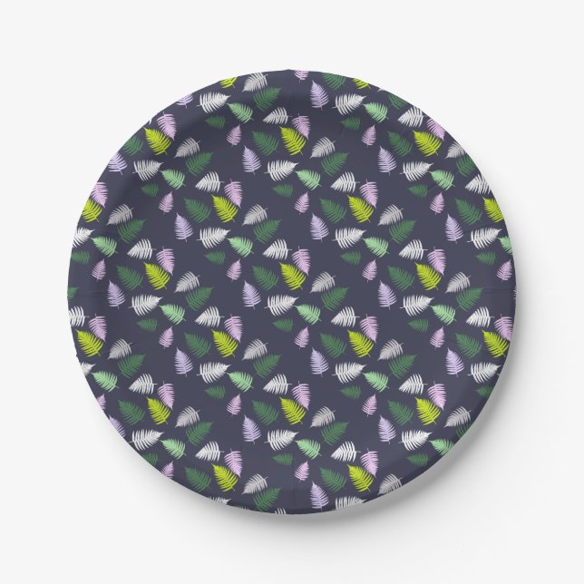 Pastel Colors Lucky Fern Pappteller (Vorderseite)