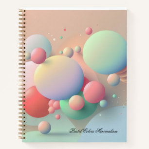 Pastel Colors Minimalismus-Notebook Notizbuch
