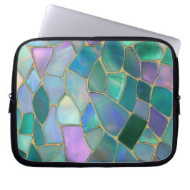 Pastel colors stained glass mosaic pattern laptopschutzhülle