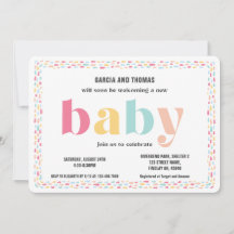 Pastel Colors Sweet Rainbow Baby Dusche